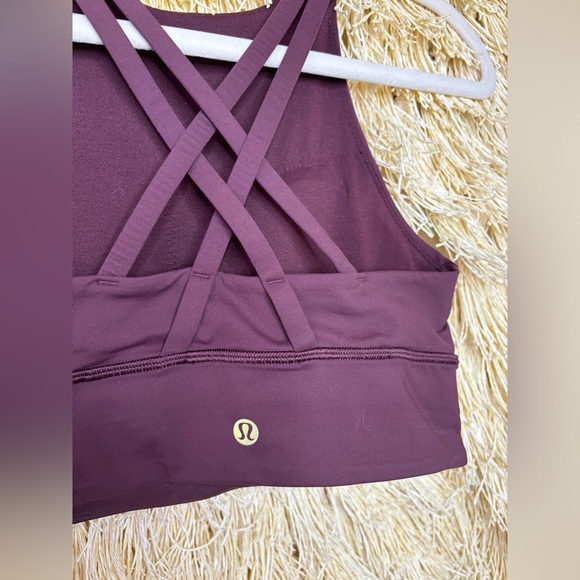 SOLDLululemonRARE NWOT💎Energy Bra High-Neck Longline✨Lunar New Year Cassis✨sz 4 - Picture 10 of 16